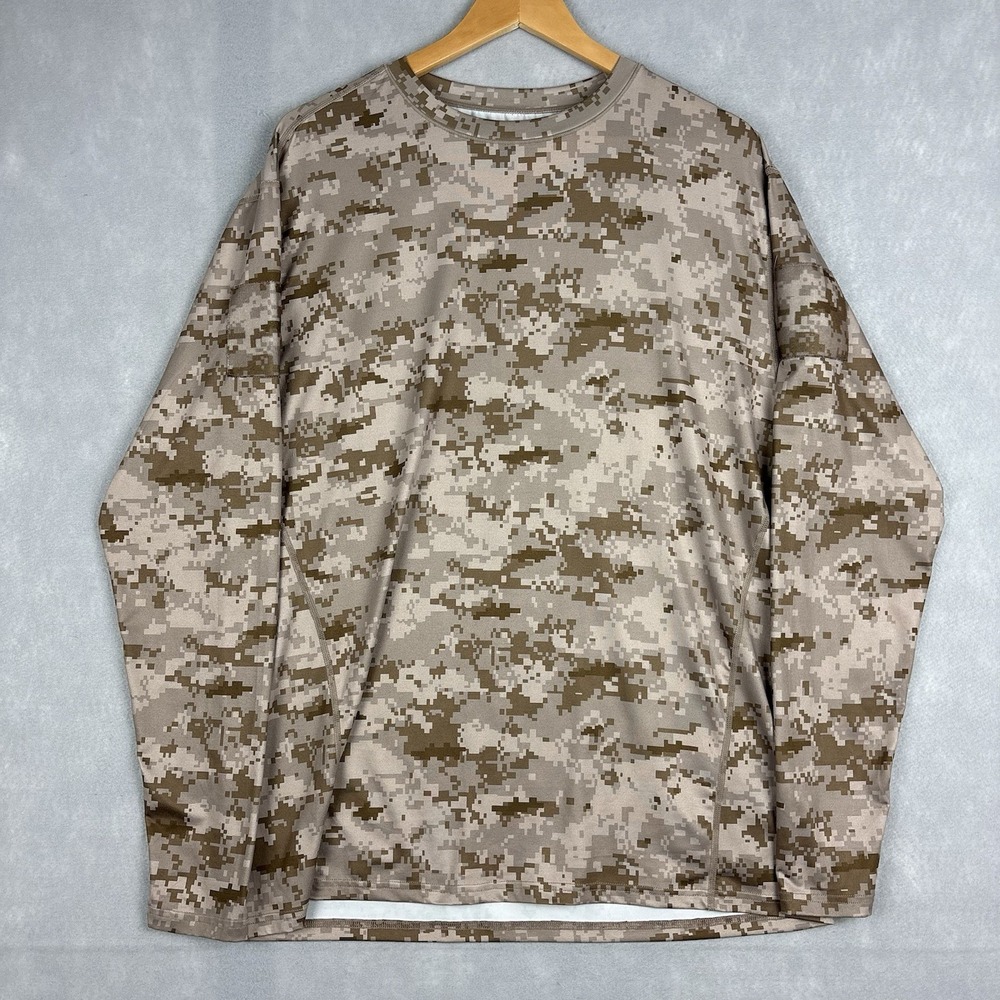 Born Primitive Long Sleeve Range Shirt Mens Large Brown Desert Digi Camo Stretch